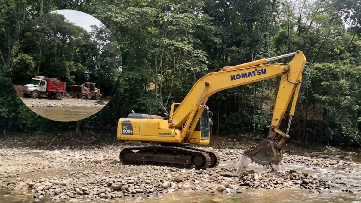 Dragado en el río Fonce