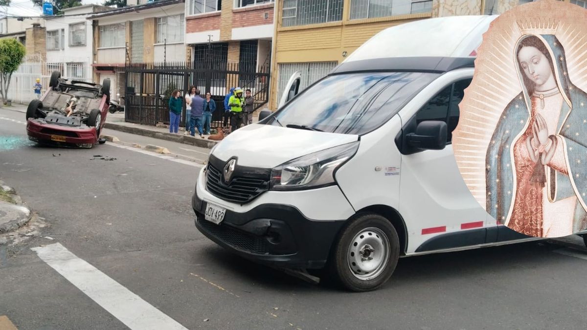 Accidente con volcamiento bebé y mamá sobrevivieron
