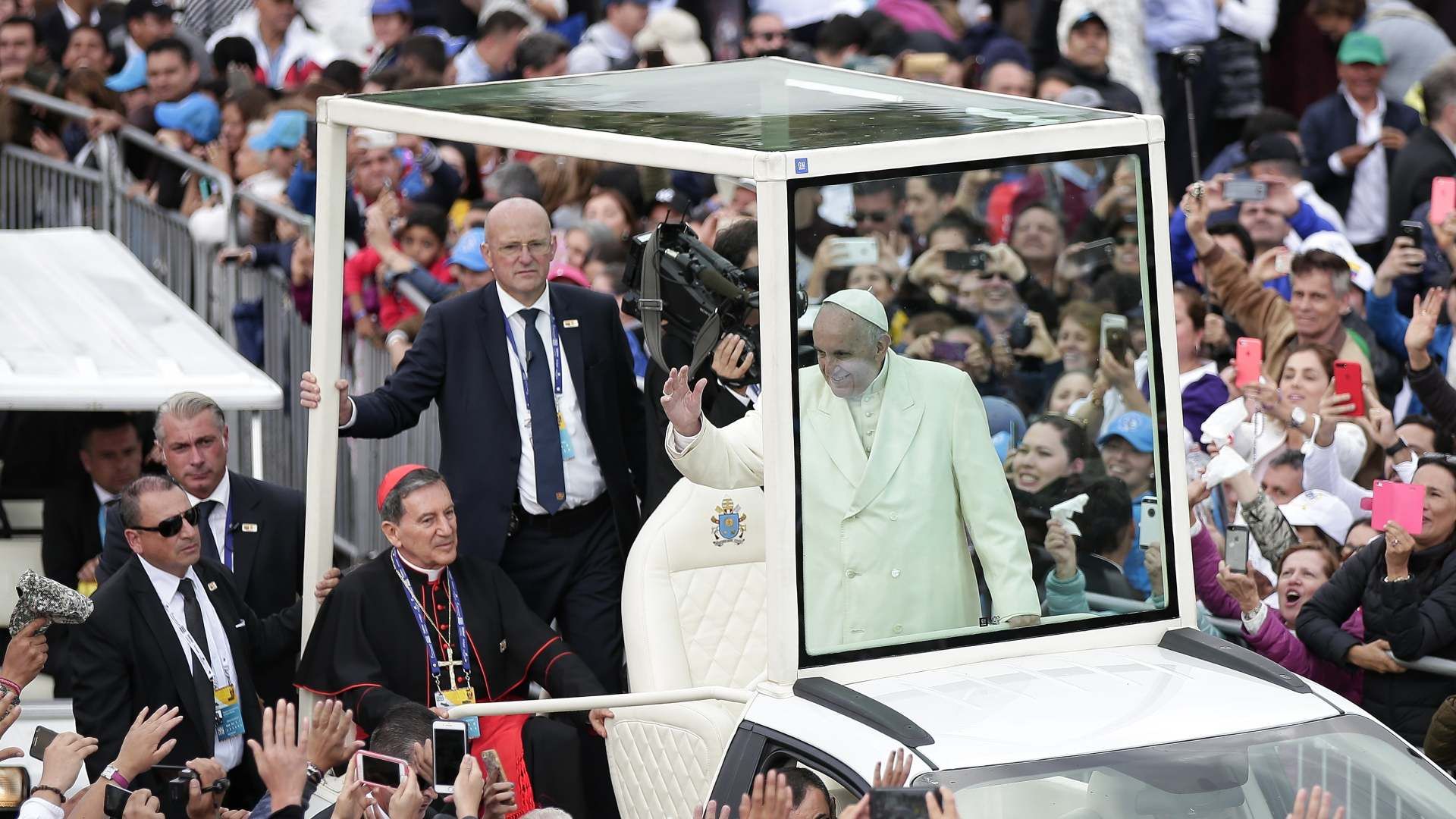 El papa Francisco en el Parque Simón Bolívar, Bogotá. 7 de septiembre de 2017.