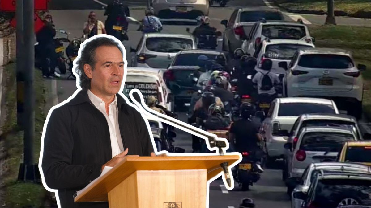 Alcalde Federico Gutiérrez y trancón en Medellín