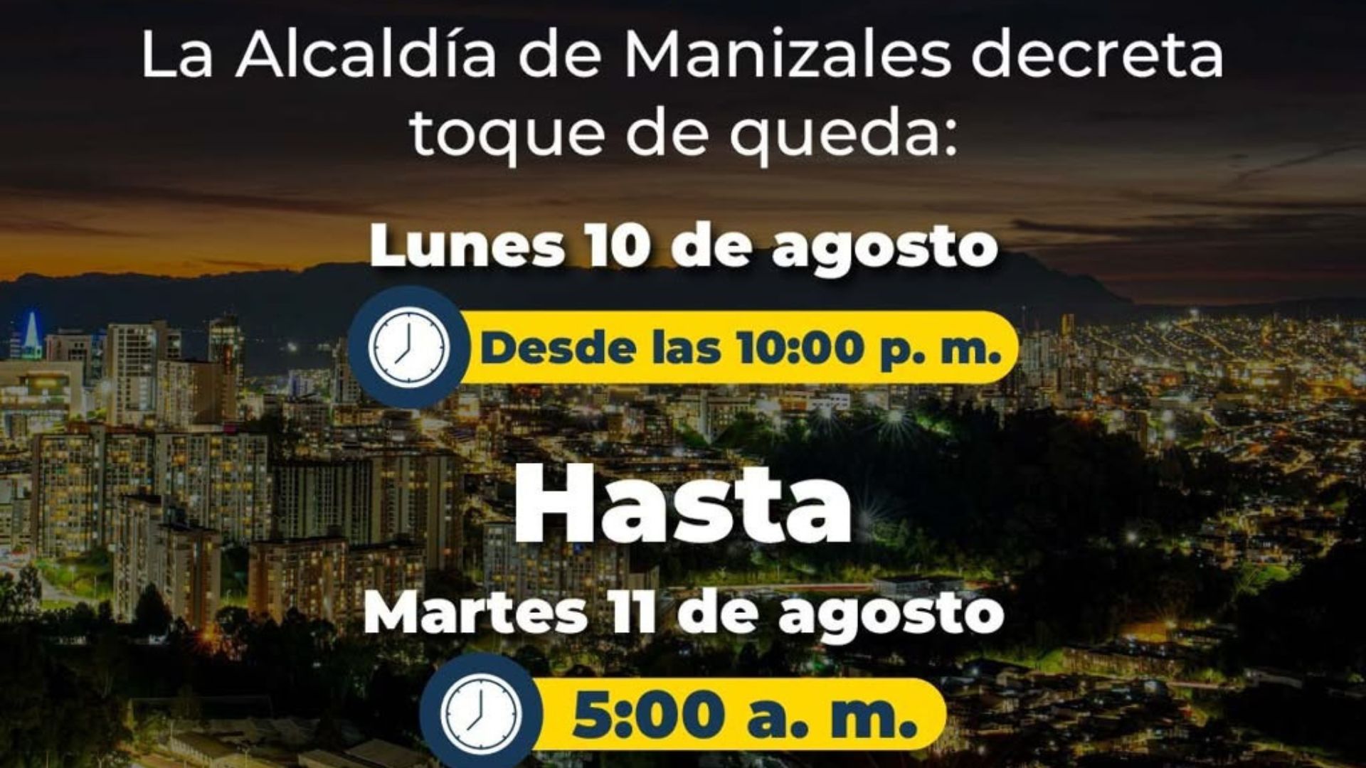 Manizales decreta toque de queda tras el sismo