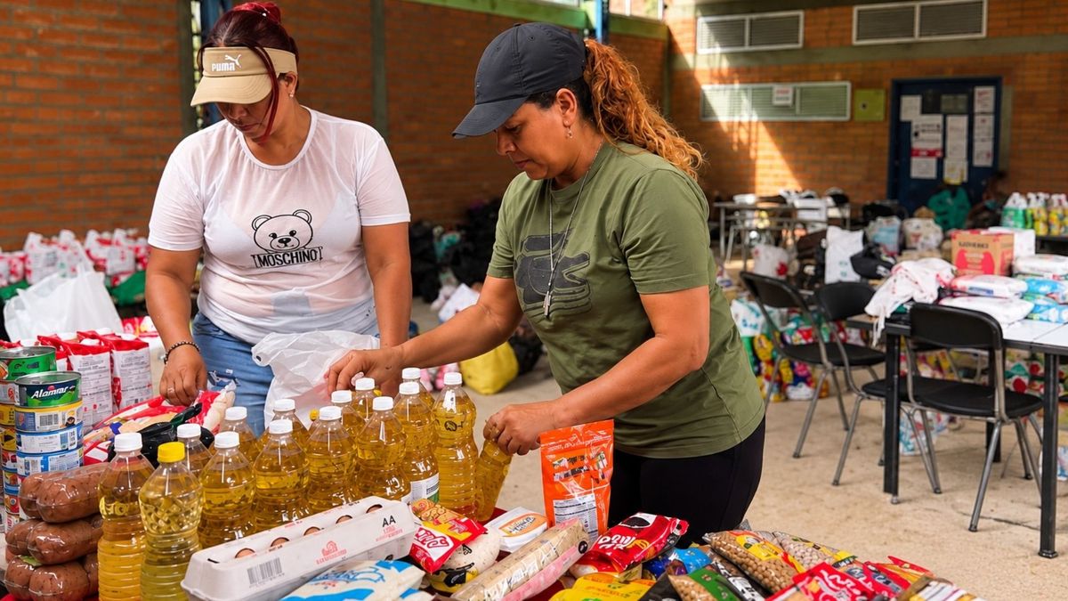 Puntos de recepción de donaciones.