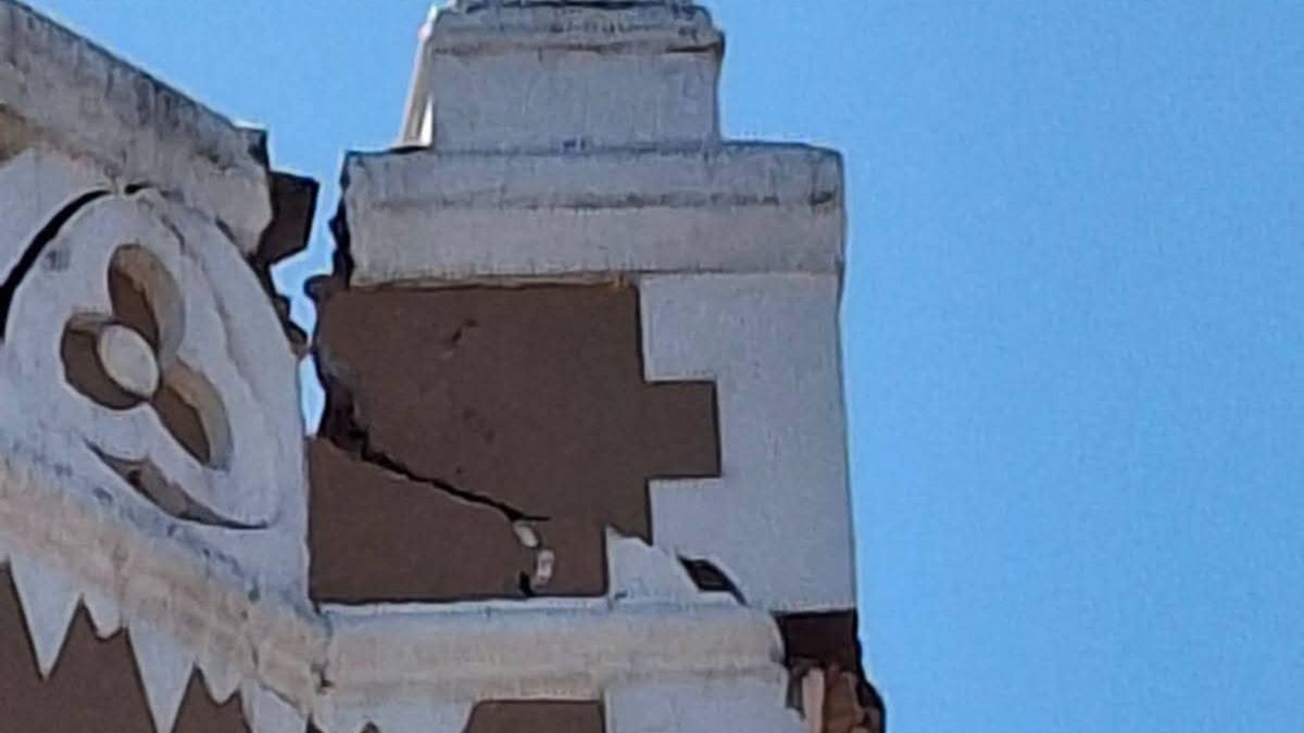 Iglesia del municipio de Argelia casi se viene abajo por el terremoto