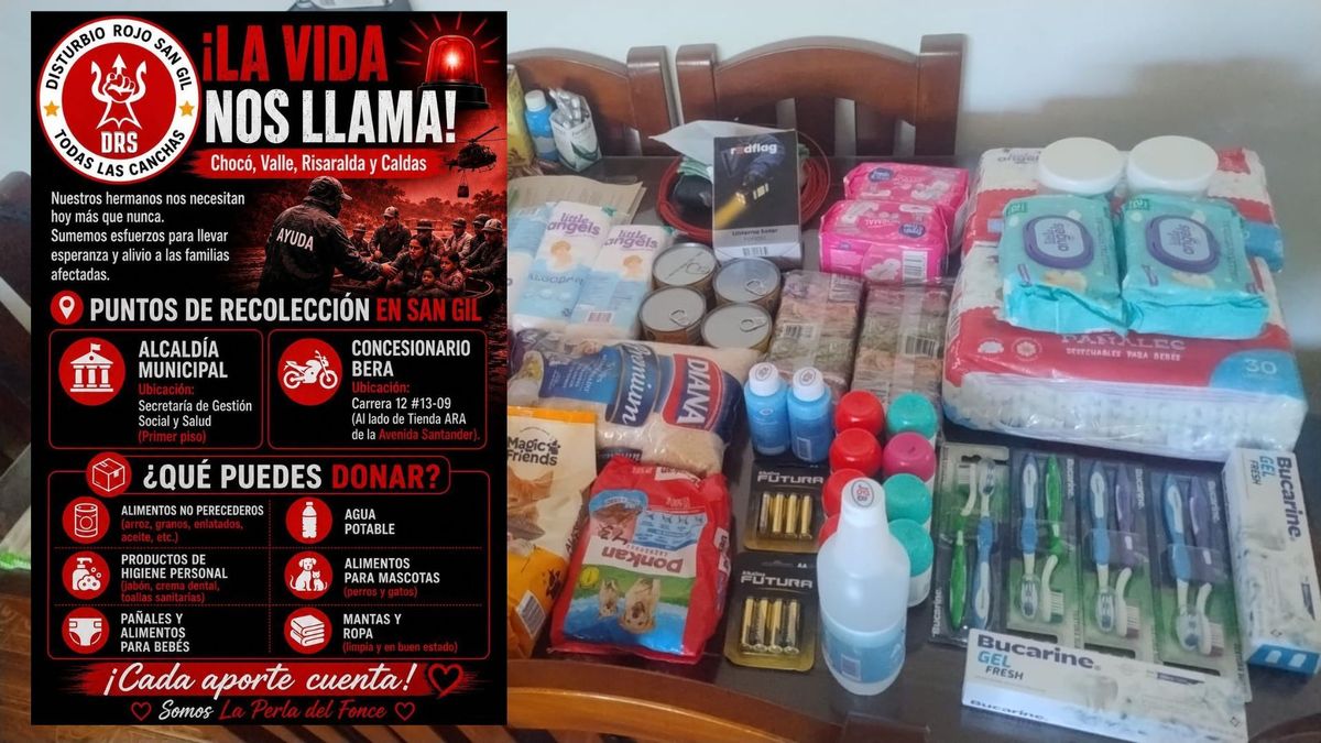Disturbio Rojo San Gil activó una campaña humanitaria
