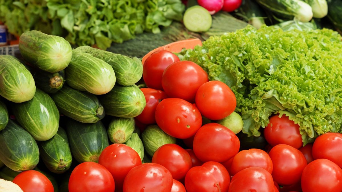 Verduras frescas a la venta