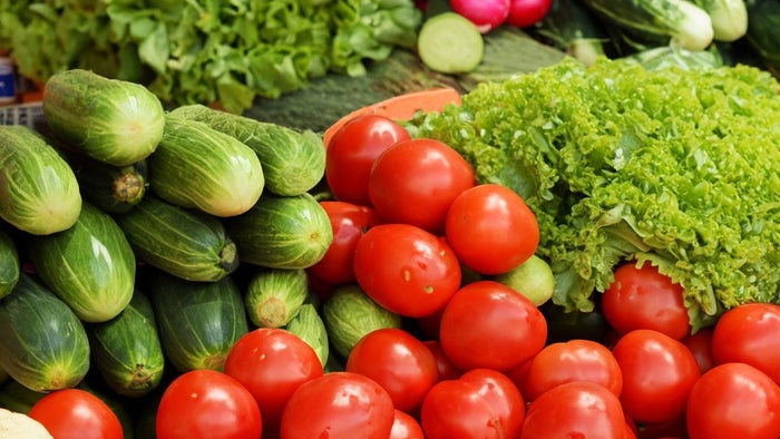 Verduras frescas a la venta