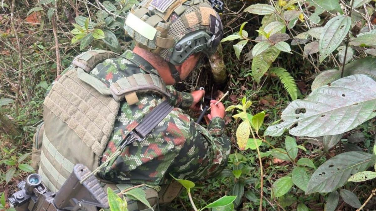 Destrucción de explosivos en Antioquia.