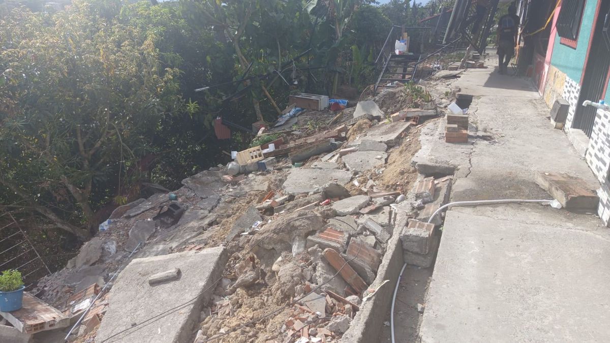 Casa al borde del derrumbe en Pereira