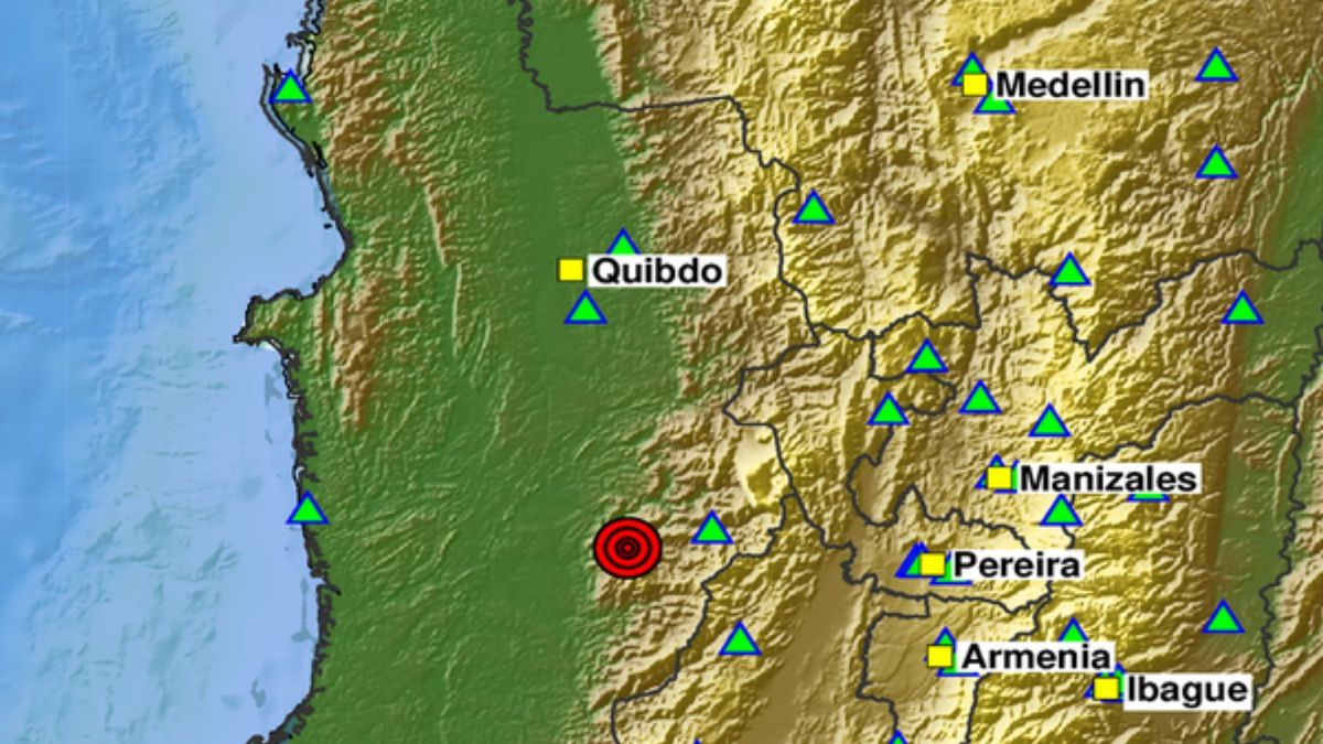 Temblor en Colombia este jueves