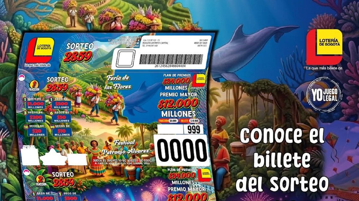 Lotería de Bogotá agosto 13 2026
