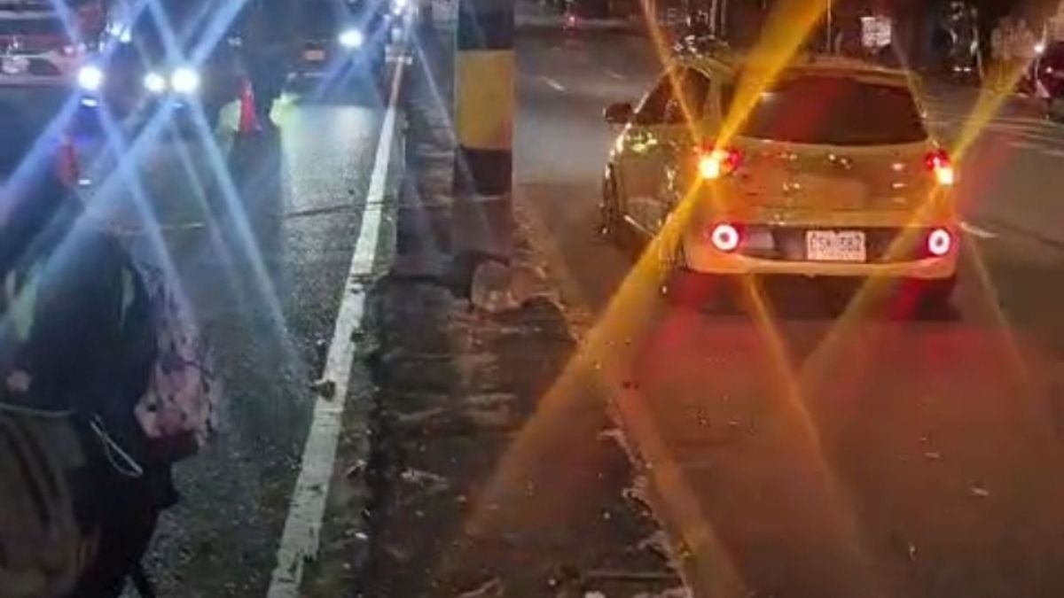 Sitio donde se produjo el accidente de tránsito en el municipio de Bello