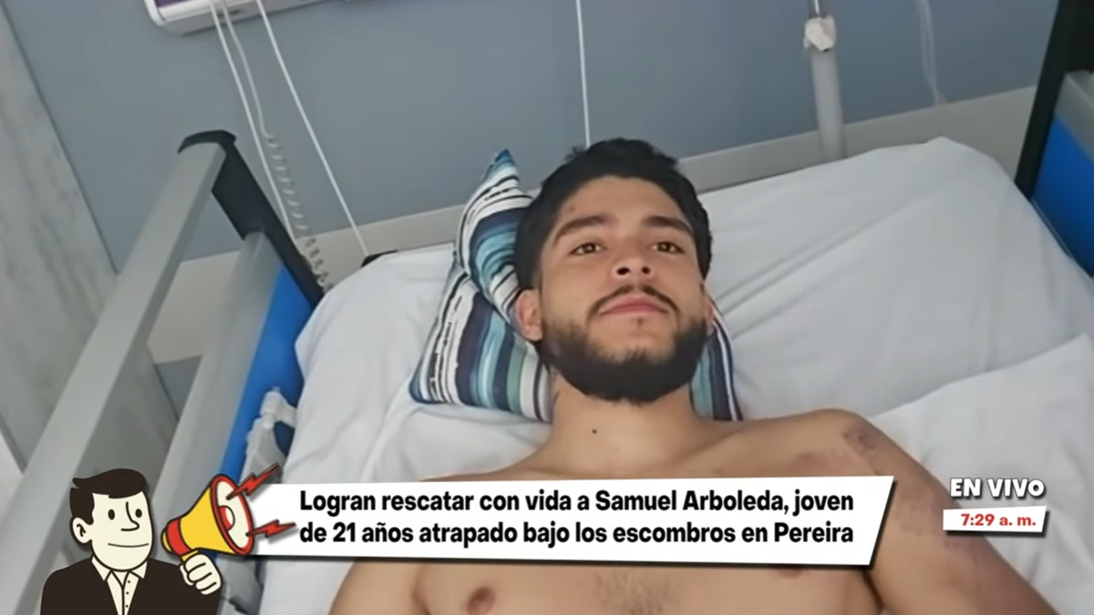 Samuel, sobreviviente del terremoto en Pereira