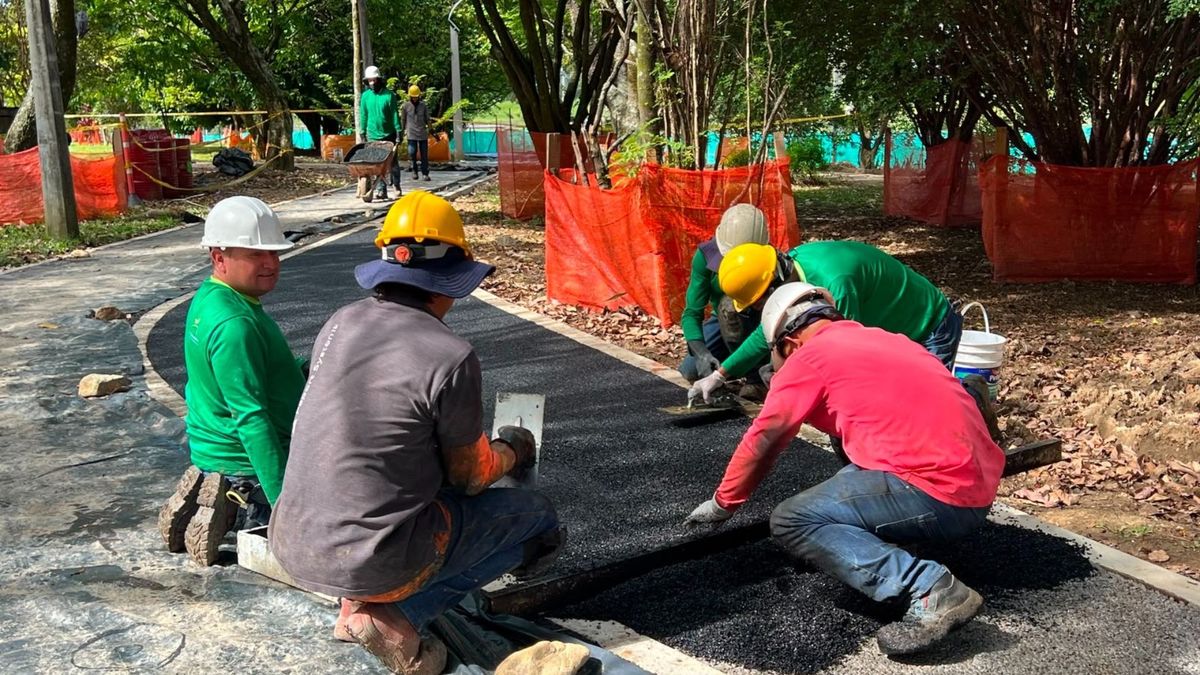 Obras del parque Juan Pablo Segundo