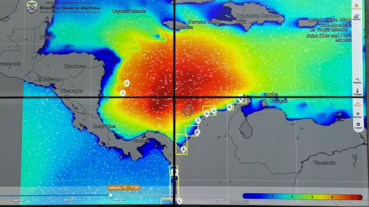 Condiciones meteomarinas en el Caribe colombiano - 14 AGO