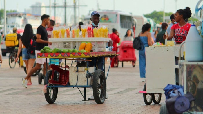 Ventas ambulantes en el Centro Histórico de Cartagena