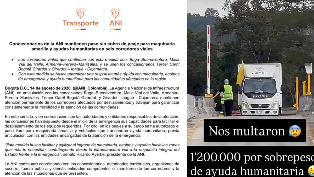Multa a camión con ayudas humanitarias