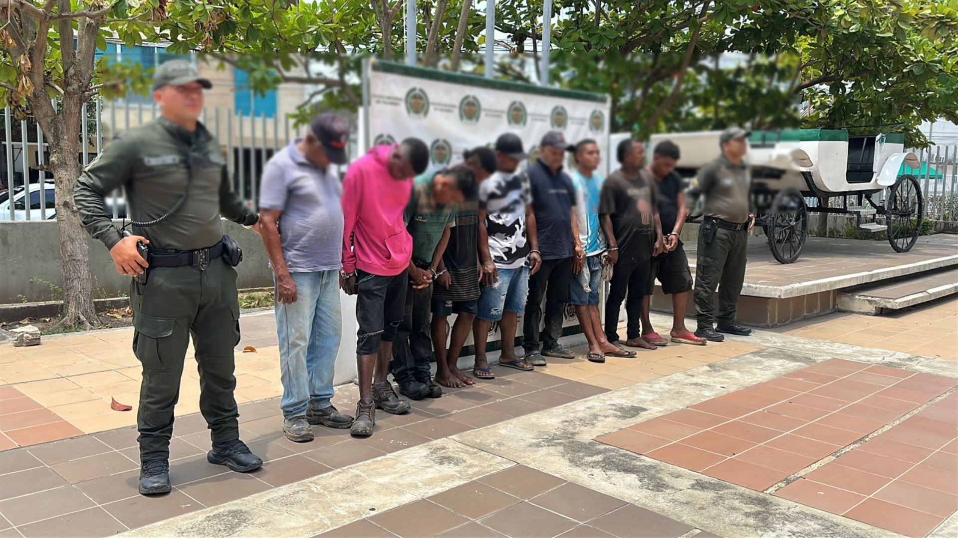 Nueve capturados por contaminar en Cartagena.