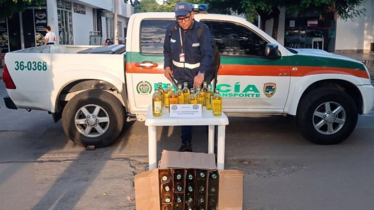 Incautación aguardiente en vías de Norte de Santander