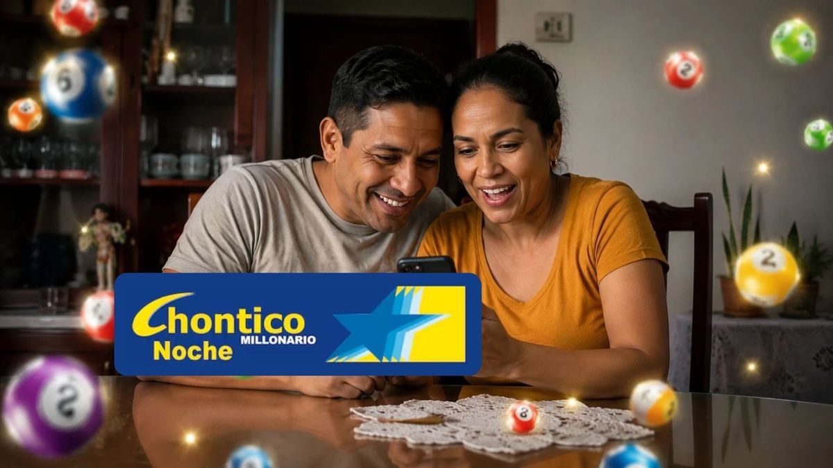 Ganadores de sorteo y logo de Chontico Noche