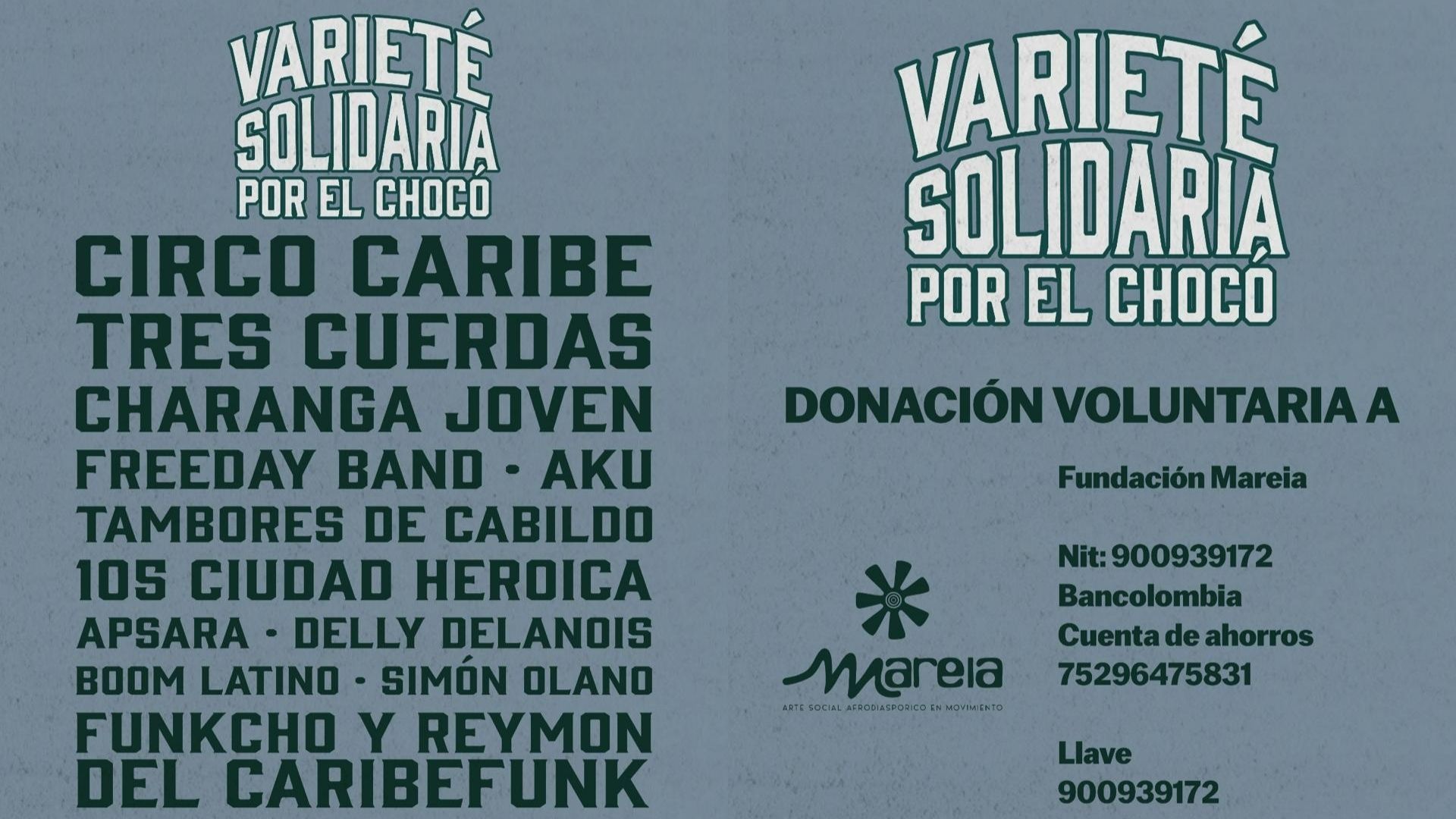 Una ‘Varieté Solidaria’ reunirá circo, música y teatro en Cartagena para ayudar al Chocó