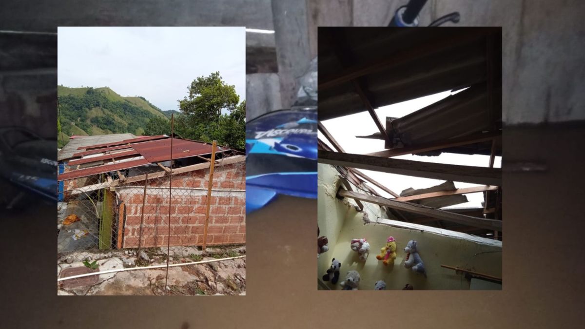 Daños en viviendas en Caracolí, Antioquia
