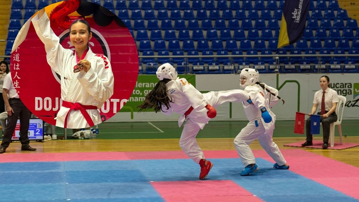 María Fernanda Prada, promesa del karate sangileño