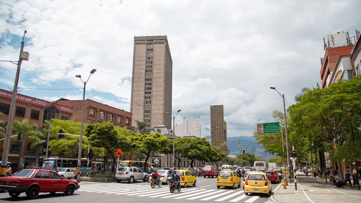 Panorámica de las calles de Medellín