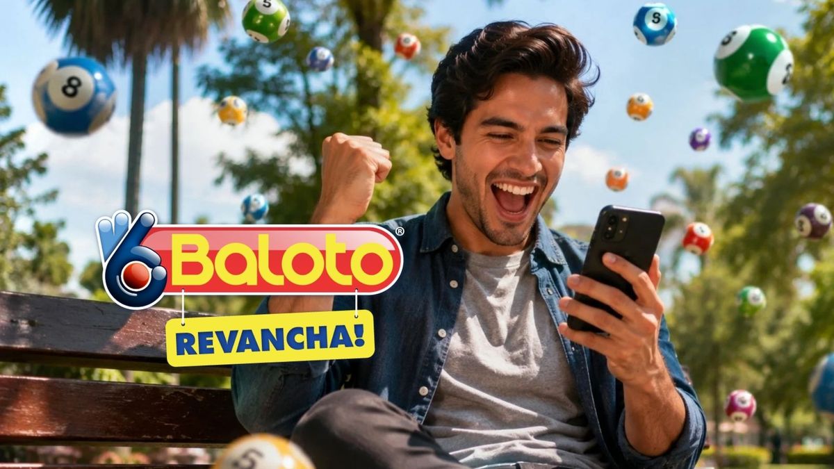 Ganador del Baloto Revancha celebrando