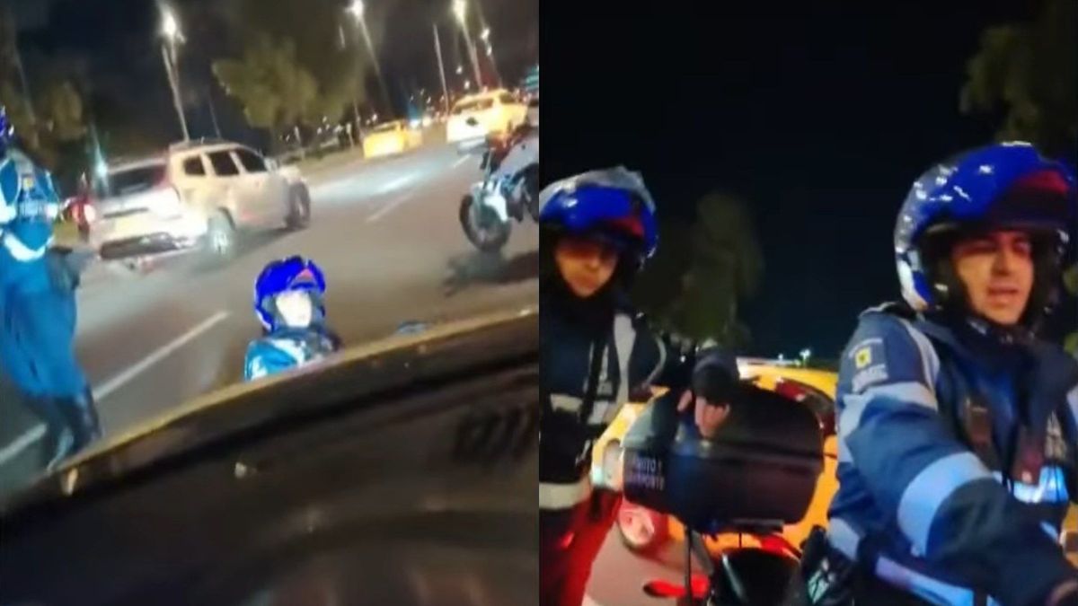 Choque de taxista con agentes de Movilidad en El Dorado.