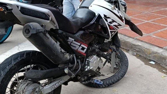 En Barranquilla, motociclista intentó volarse de control policial y lo pillaron armado hasta los dientes