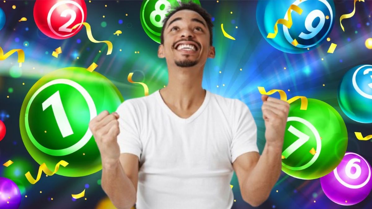 Balotas de colores - hombre celebrando