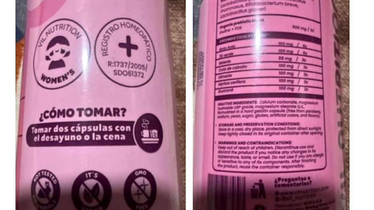 Invima alerta por VIL NUTRITION WOMEN´S