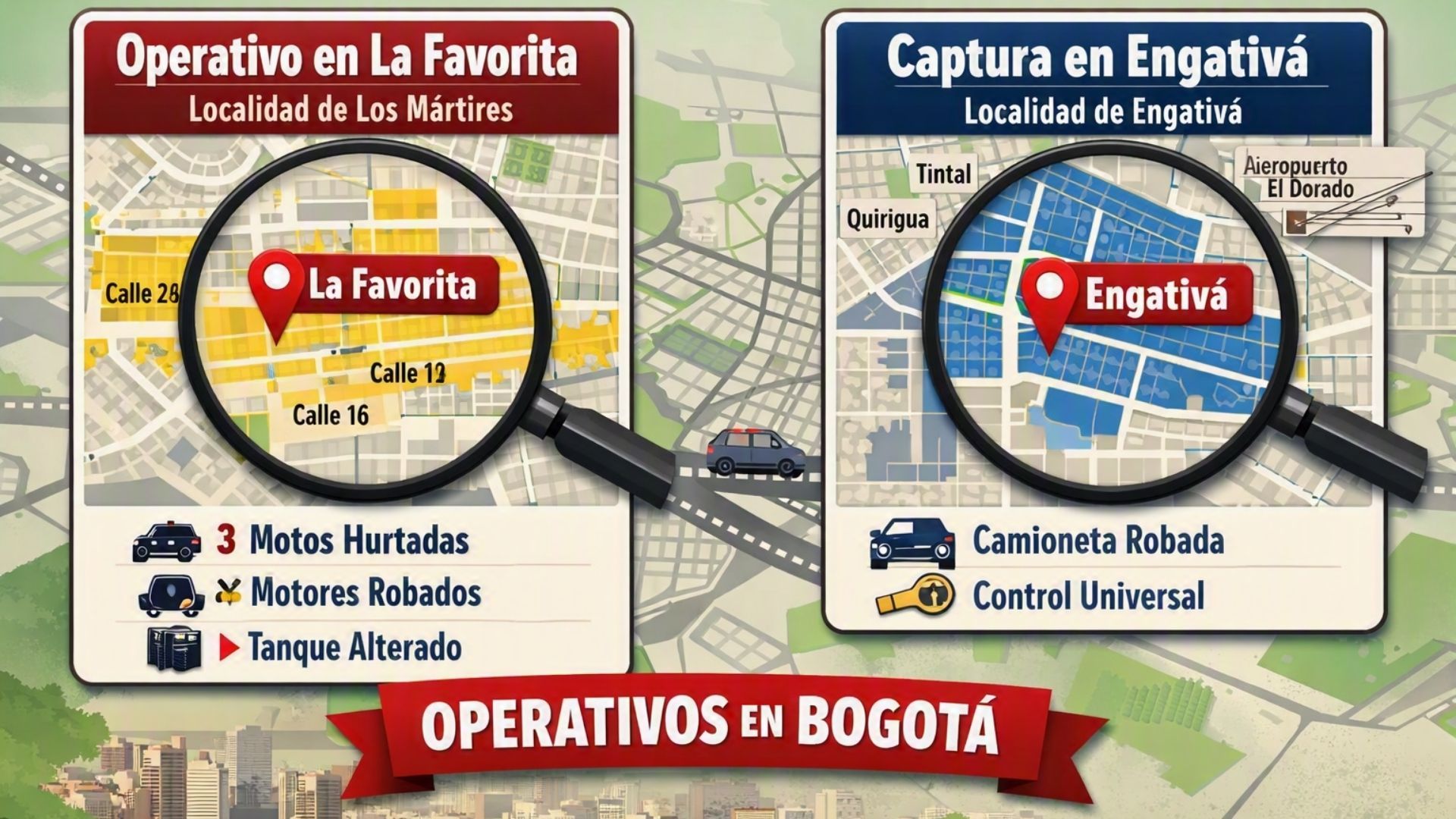 Desmantelan bodega de autopartes robadas y capturan ladrones en Engativá
