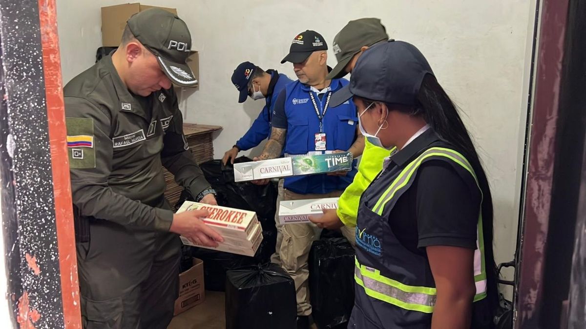 Cajetillas de cigarrillo incautadas en Norte de Santander
