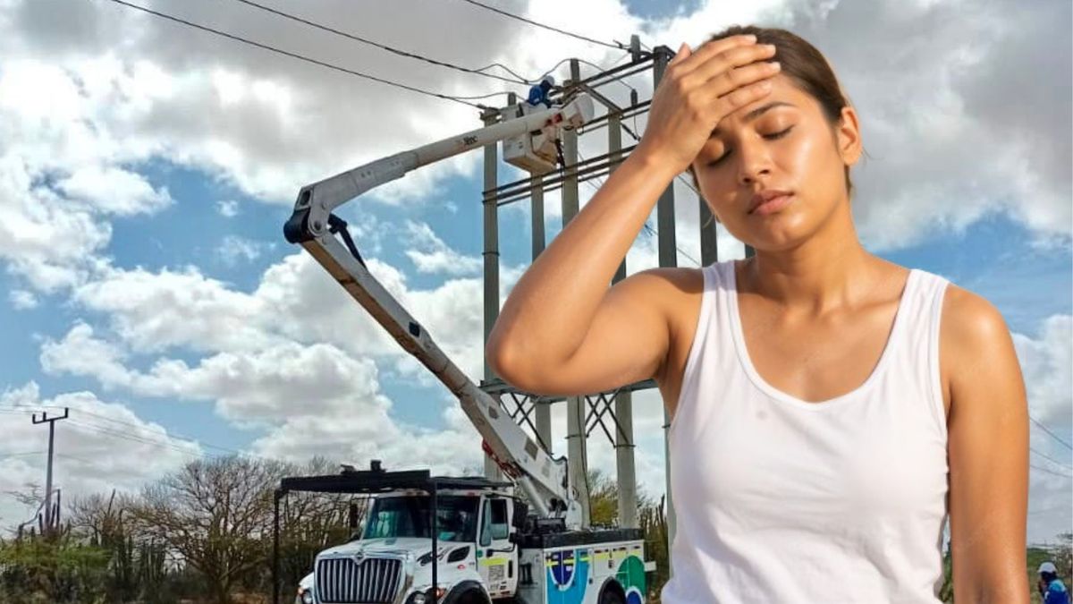 Técnico de Air-e - mujer con calor