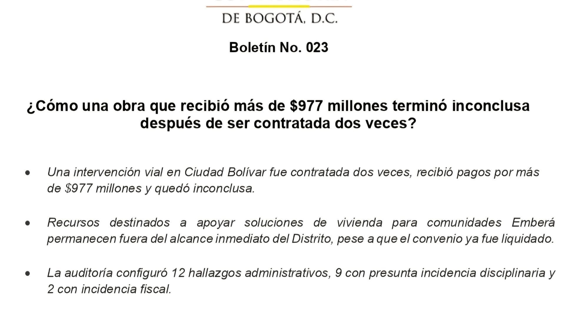 Enredo millonario en Ciudad Bolívar involucra a Secretaría de Hábitat