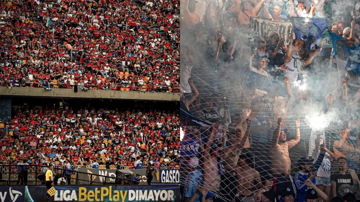 Hinchas del Medellín y Millonarios