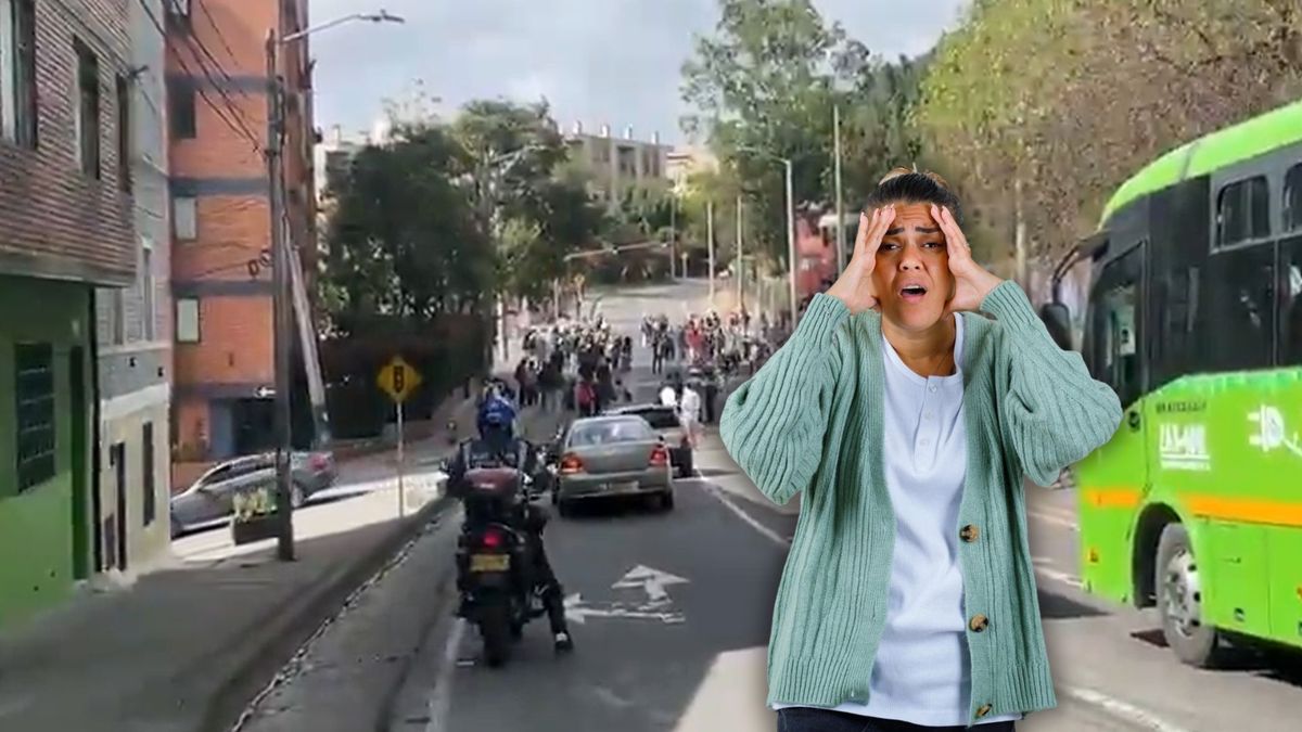 Manifestantes en la Avenida Circunvalar