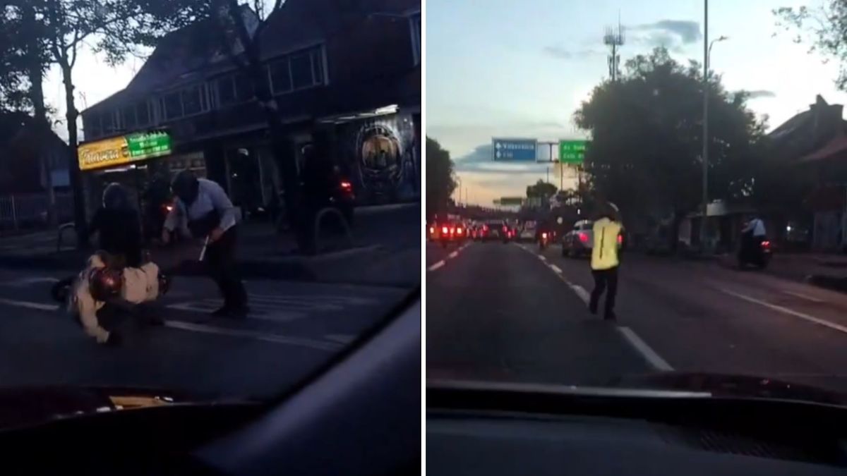 Balacera en plena avenida de Bogotá