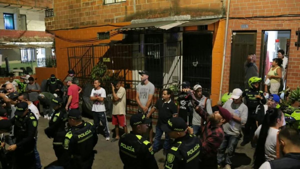 Operatividad de la policía en Itagüí