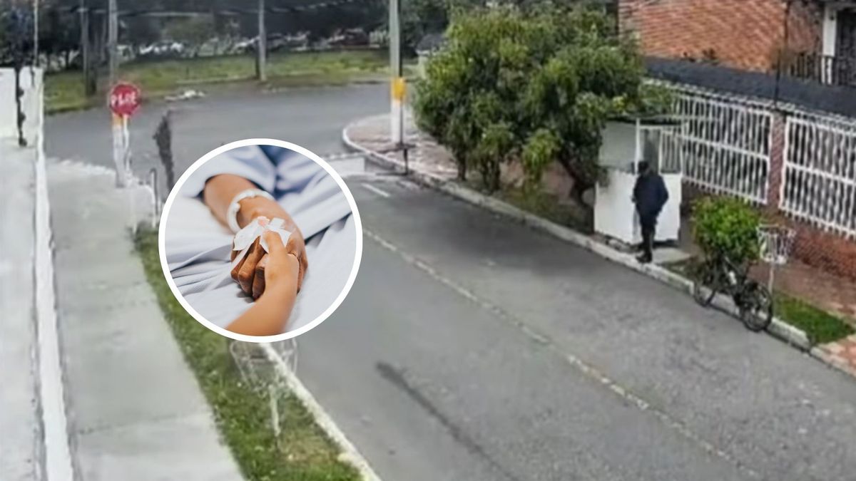 Momento del ataque a vigilante en Modelia