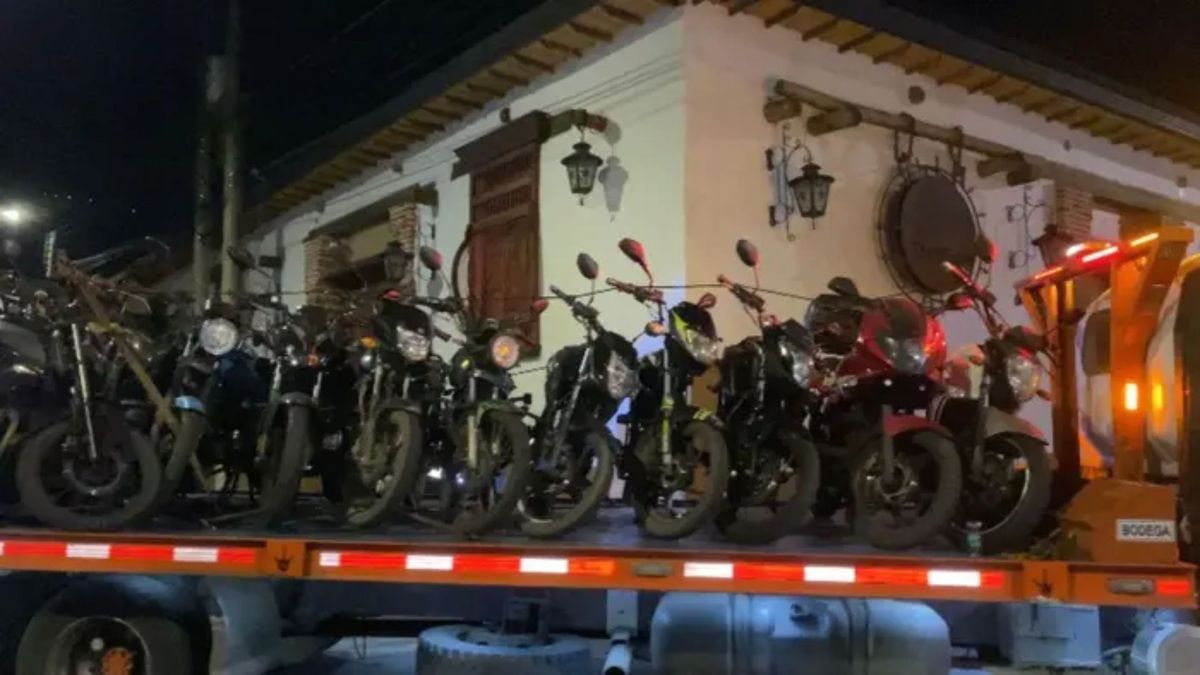 Motocicletas inmovilizadas en Piedecuesta
