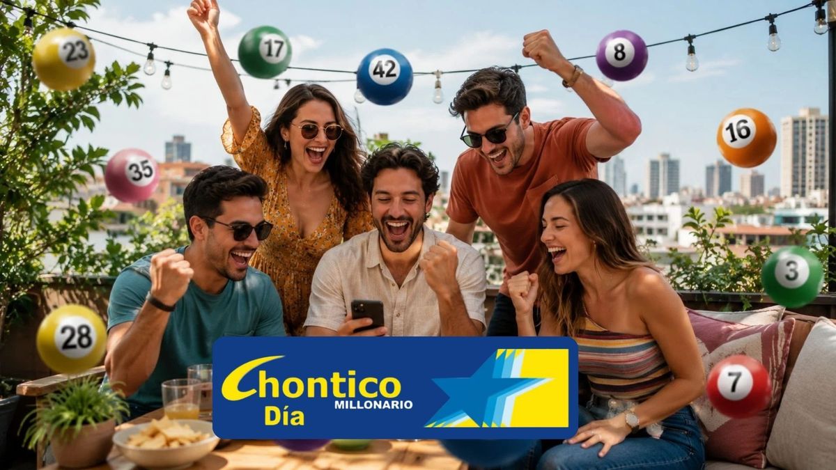 Amigos celebrando - logo del Chontico Día