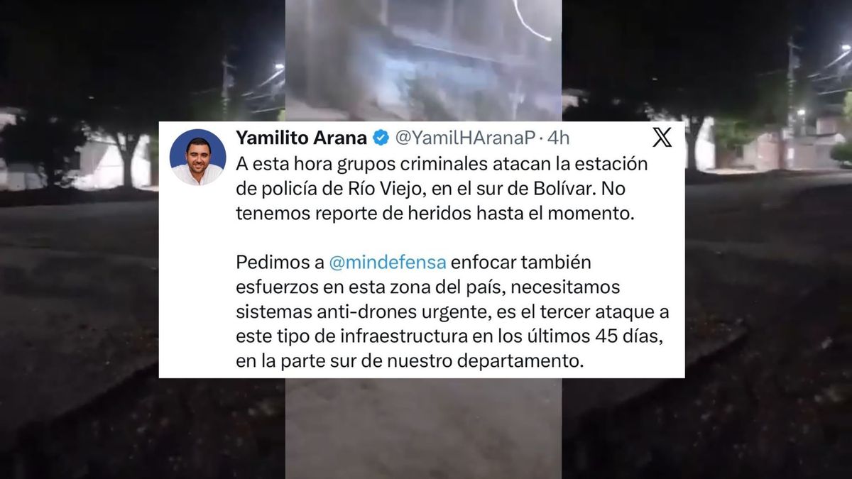 Atacaron la estación de Policía de Río Viejo, Bolívar