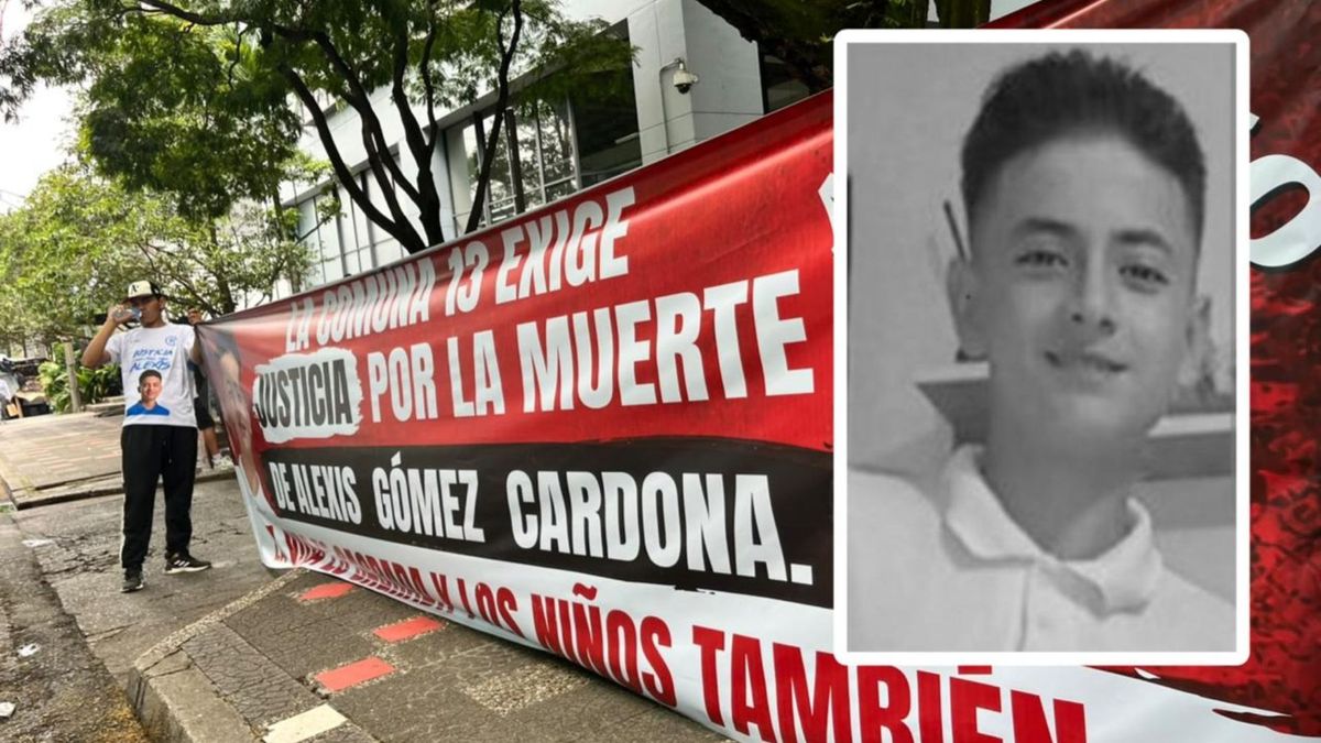 Plantón por crimen de Alexis en Medellín.