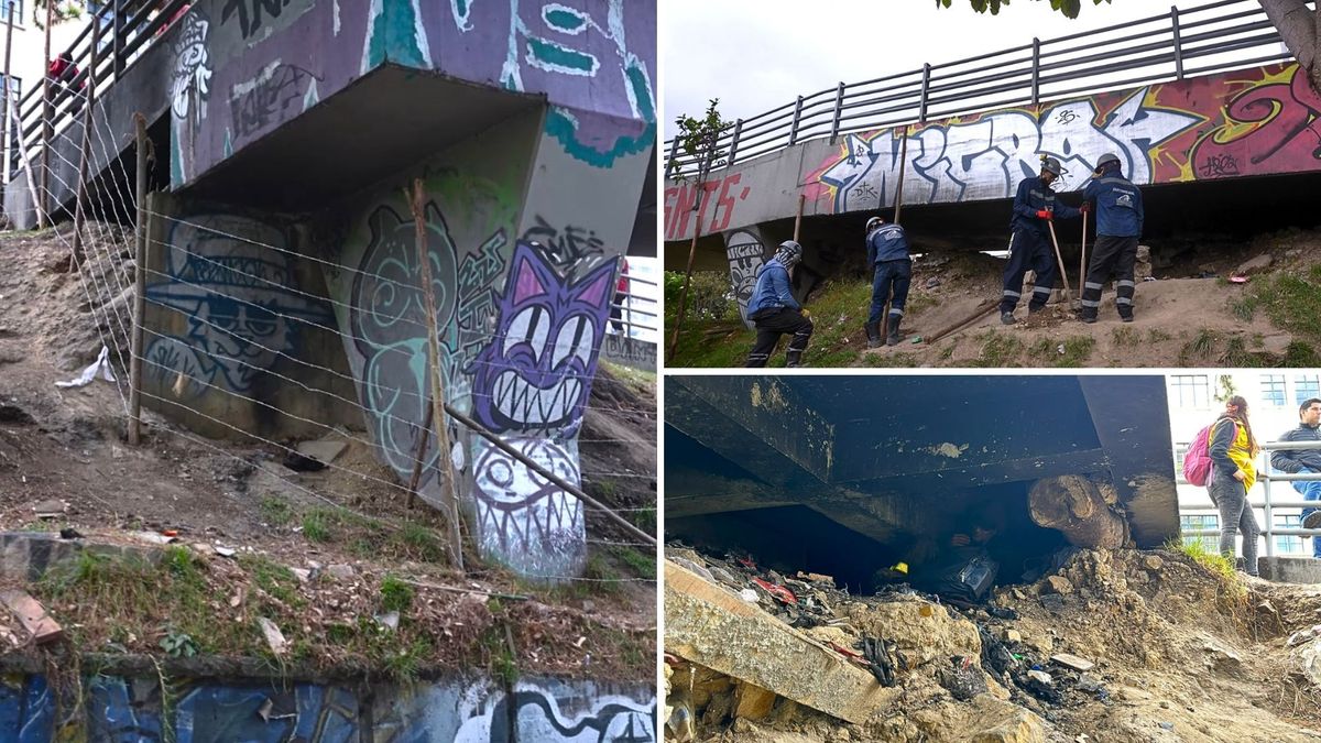 Sellan huecos bajo puentes usados para vender droga en Bogotá