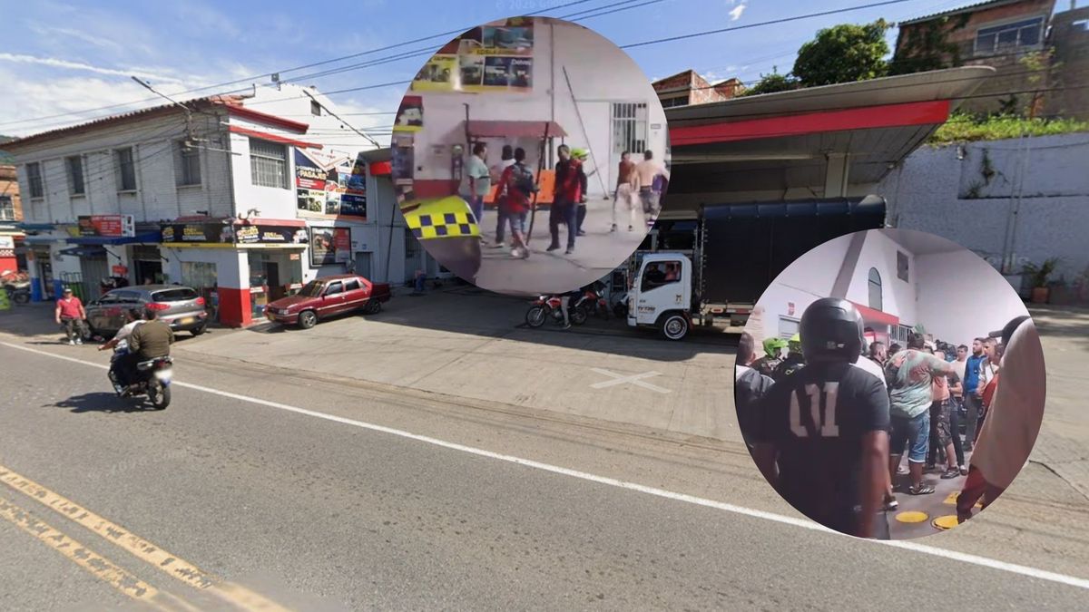 Riña en estación de servicio
