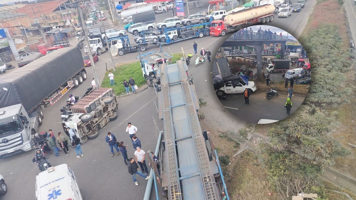 Bogotá Cierre total de la Calle 13 por accidente múltiple