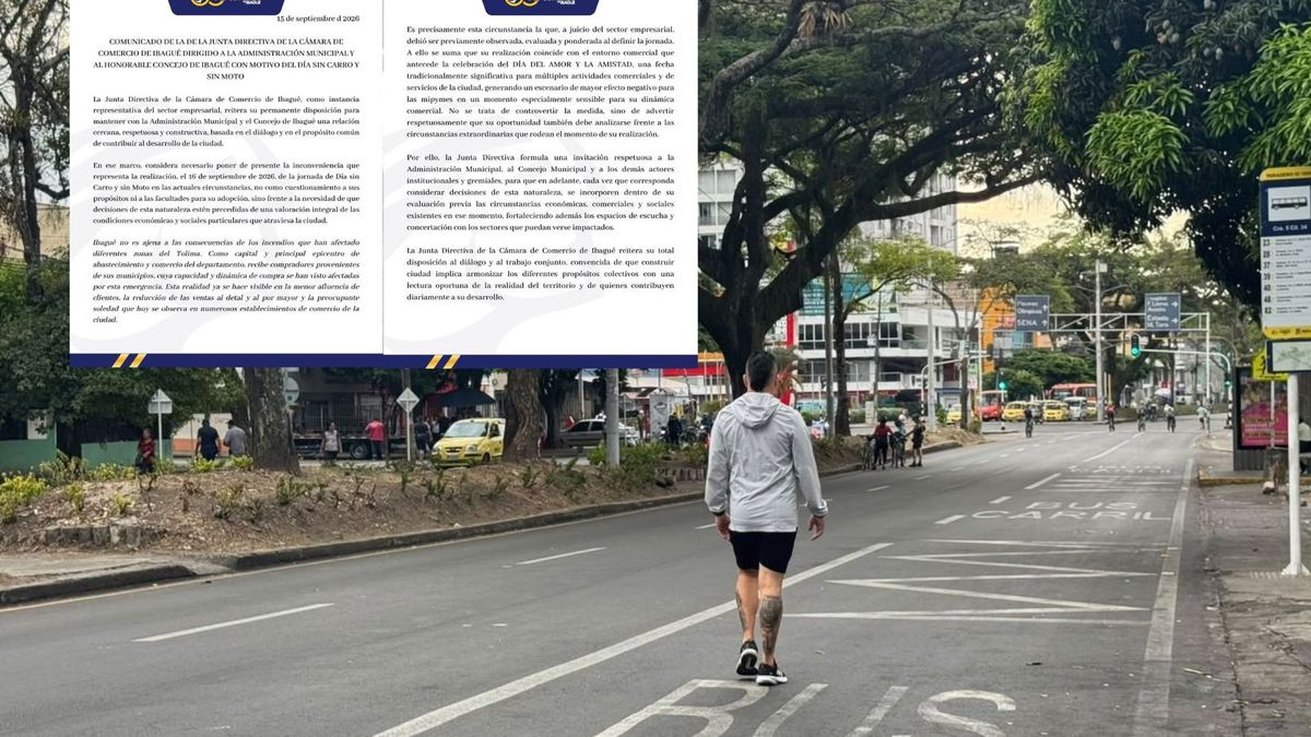 Día sin Carro y Sin Moto en Ibagué | Gremios Económicos Critican Día sin Carro y Sin Moto | Perdidas Económicas | Septiembre 2026