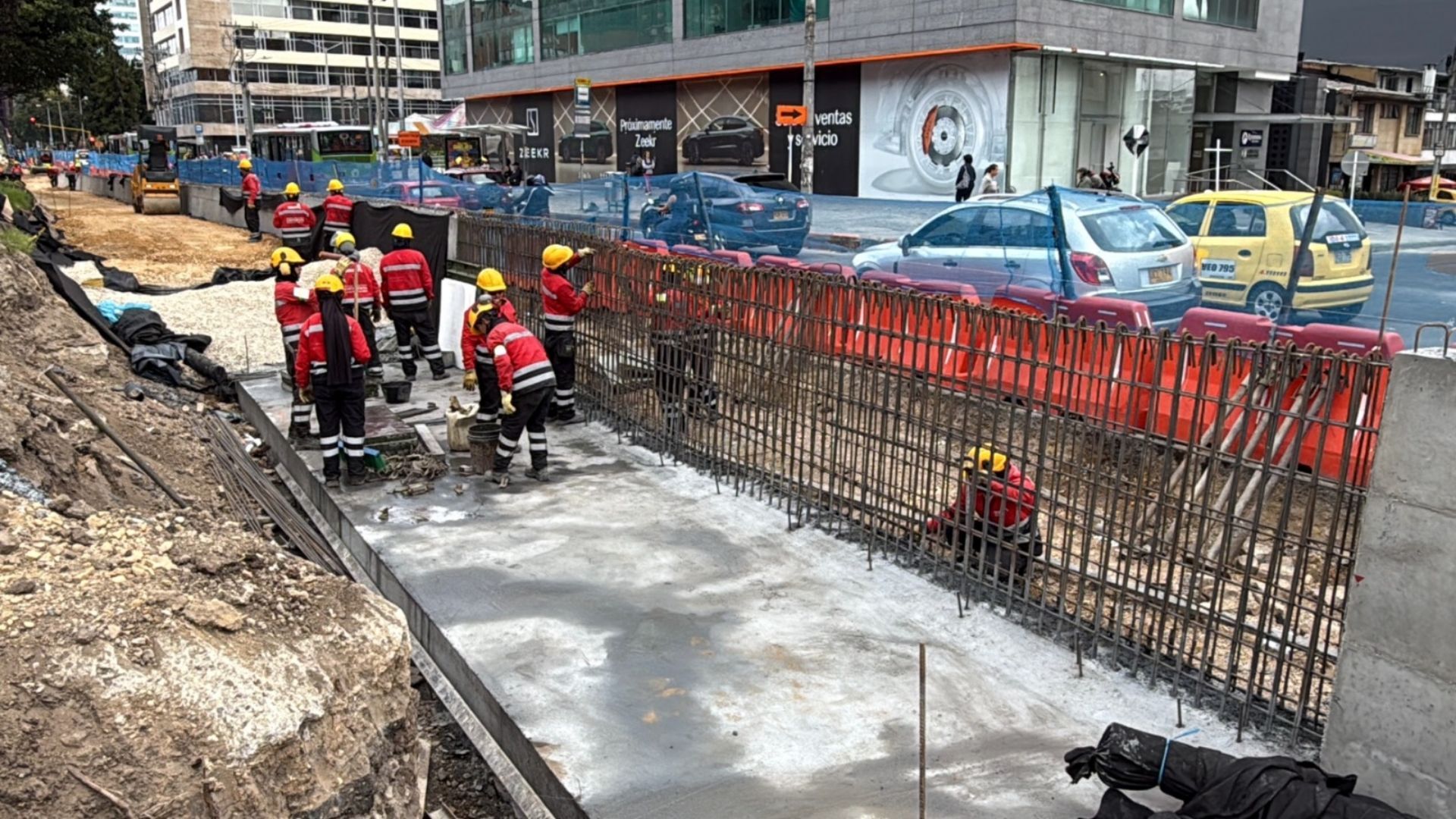 Obra en la carrera Séptima